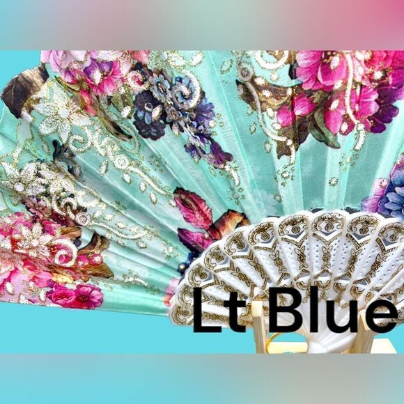 Shimmery Deluxe 9” Face fan + display stand * - Picture 6 of 15